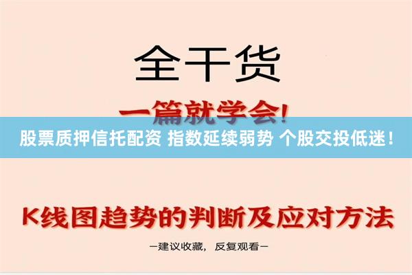 股票质押信托配资 指数延续弱势 个股交投低迷！