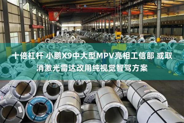 十倍杠杆 小鹏X9中大型MPV亮相工信部 或取消激光雷达改用纯视觉智驾方案